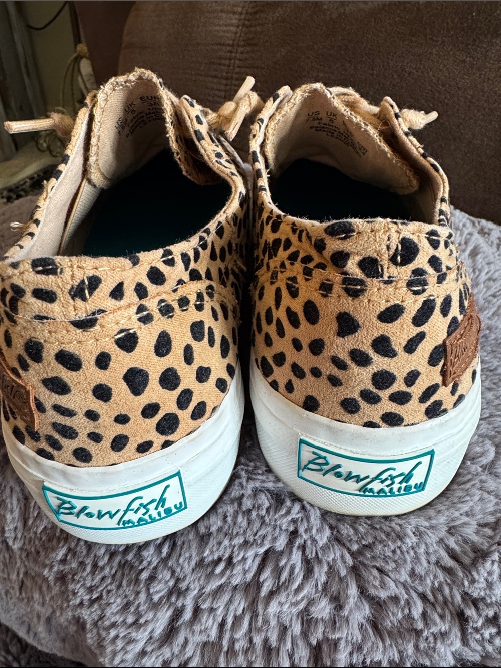 Blowfish women’s Cheetah-Print Lace-Up Sneakers - Tan & Black - Picture 2 of 6